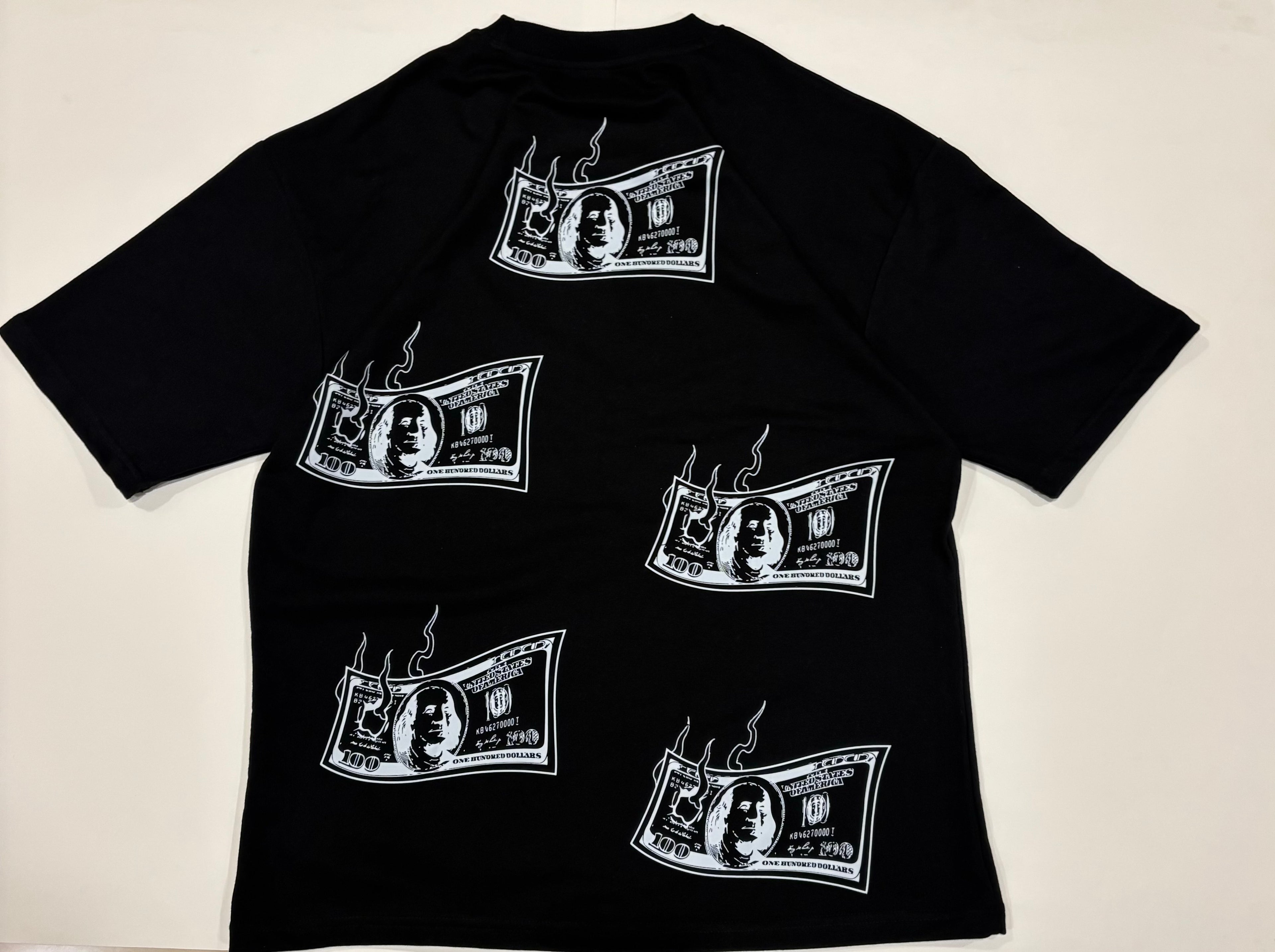 Money on Fire Black oversized tshirt