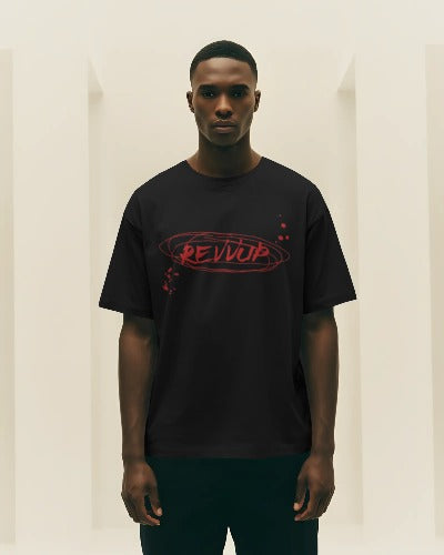 Full Throttle Black Oversized Tshirt