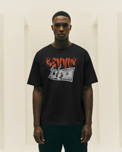 Dolla Flex Black Oversized Tshirt